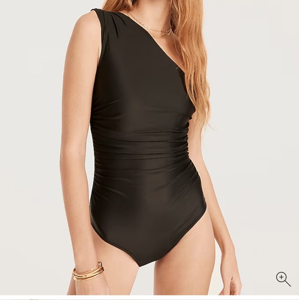 NWT J. Crew ruched one shoulder swimsuit